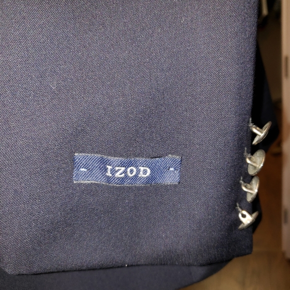 Izod Navy Blazer Wool 41R - Picture 3 of 6